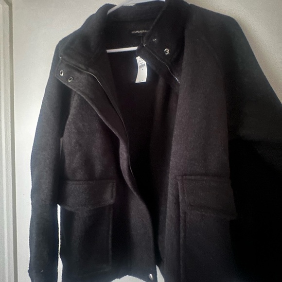 Women BNWT size medium color charcoal banana republic jacket - Picture 3 of 3